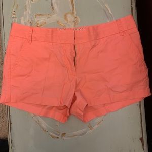 J Crew Chino Short in Bright Coral